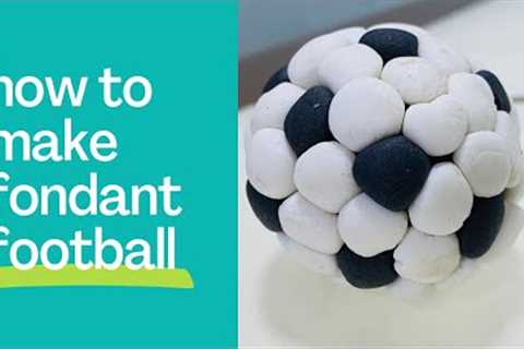 How to make fondant football/soccer football making tutoria@Baking studio by rasha #football #cakes
