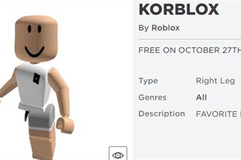 KORBLOX IS BECOMING FREE ON OCTOBER 27TH