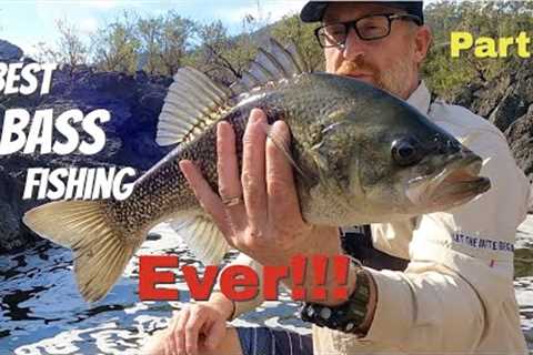 Crazy Australian Bass Fishing!!!! Freshwater Wild River Bass Fishing At Its BEST!!!!! PART 1