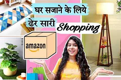 Home Decor Items AMAZON HAUL🤩 | Lamp, Plants, Table, Carpet Curtains Shopping