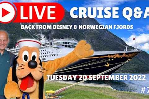 LIVE CRUISE Q&amp;A Hour #75 Tuesday 20 September 2022. Your cruising questions answered