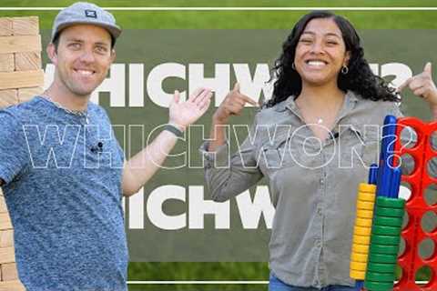 We Play Giant Jenga and Giant Connect 4 - Best Outdoor Party Game?