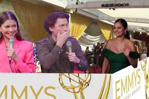 Zendaya &amp; Tom Holland Meet Selena Gomez on the Emmys Red Carpet!