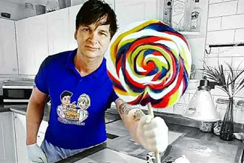 GIANT CANDY Lollipop Making at Home 🌈🌈🌈 Candy MASTERCLASS for Beginners as well