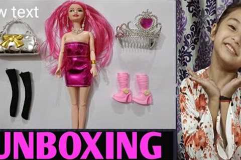 My New Elegant Doll Set Unboxing || My New Doll In Pink Dress With Pink Hair @Learn With Hetanshi
