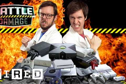 Video Game Console Drop Test - Xbox Vs Playstation Vs Nintendo Vs Sega | WIRED’s Battle Damage