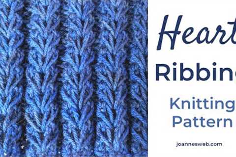 Heart Ribbing Knitting Pattern - Heart Ridge Knit Stitch
