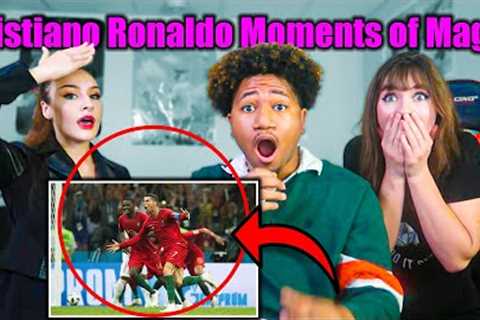 AMERICANS REACTS TO Cristiano Ronaldo Moments of Magic