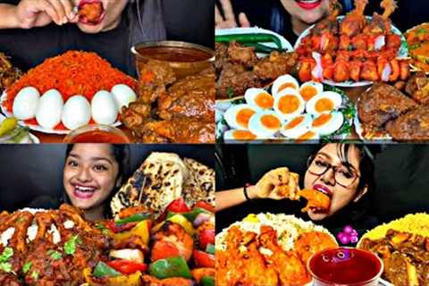ASMR EATING SPICY CHICKEN CURRY, PANEER TIKKA, FRIED RICE | BEST INDIAN FOOD MUKBANG |Foodie India|