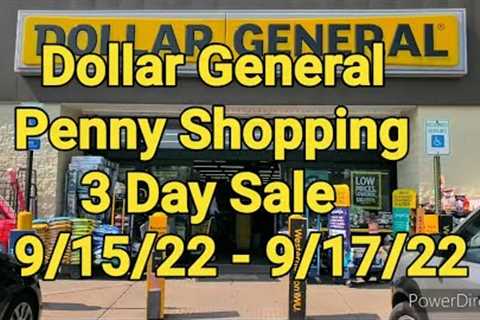 Dollar General Penny Shopping 3 Day Sale 9/15/22 - 9/17/22  #dollargeneral