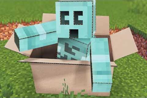 Minecraft but Everything I Touch turns to Cardboard