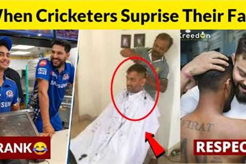 Cricketers surprising their fans | Beautiful &amp; Heart Touching Respect Moments in cricket
