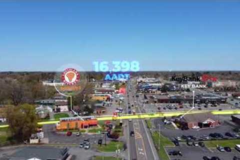 Long Drone Footage  with Motion Tracking Graphics for Real Estate Video Project