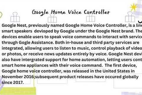 IOT's DEVICES|GOOGLE HOME VOICE CONTROLLER