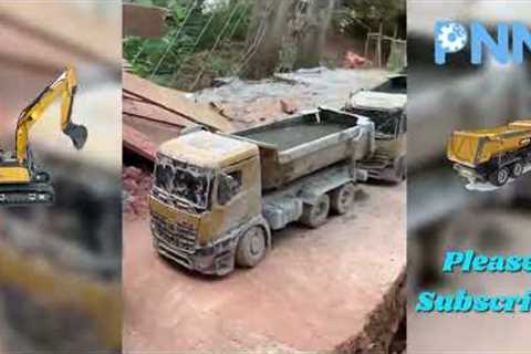 RC Track Excavator Construction build Road part 1