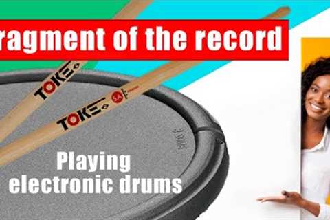 Playing electronic drums. Drums.