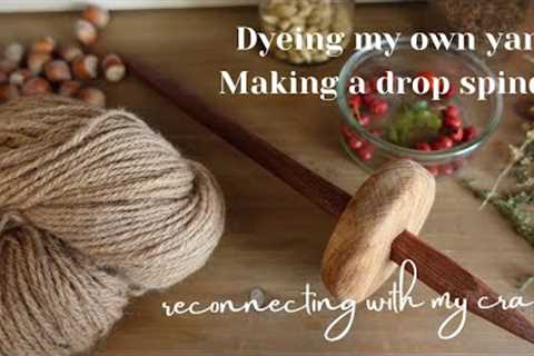 My wild knitting | Natural dyeing and making a drop spindle