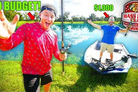 1v1 NO LIMITS NO BUDGET Fishing Challenge For Biggest Bass (ft. Lojo)