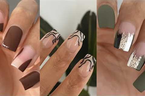 RECREATING TRENDY PINTEREST NAIL DESIGNS AT HOME  | cute fall nail polish colors 2022 | nail art