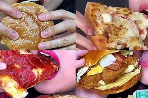 ASMR *FAST FOOD* PIZZA + BURGER BEST MUKBANG COMPILATION PART 4