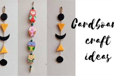 how to make wall hanging using cardboard/ wall putty craft ideas / diy with cardboard