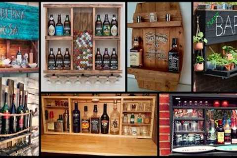Pallet Wood Wall Bar / 40 DIY Creative wood project ideas / Murphy Bar Pallet