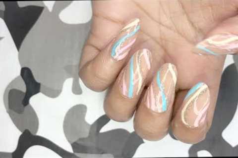 Easy Nail Art Designs for Beginners Tutorial  | Swirl Nail Art Tutorial #ElegantBeauty