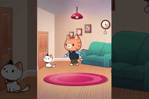 The kitten meow meow🤔 but did not go! Cat game ads #shorts