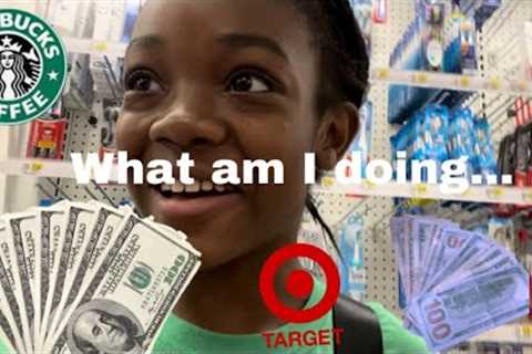 NO BUDGET SHOPPING SPREE AT TARGET:bank acc ruined |Charlotte edwards