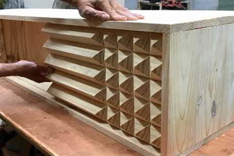One Of The Best Interior Projects From Cheap Wood // TV Shelf With Modern Sophisticated Design