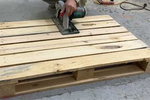 Amazing Woodworking Projects From Pallets Easy With This Way - Build A Set Of Outdoor Furniture Easy