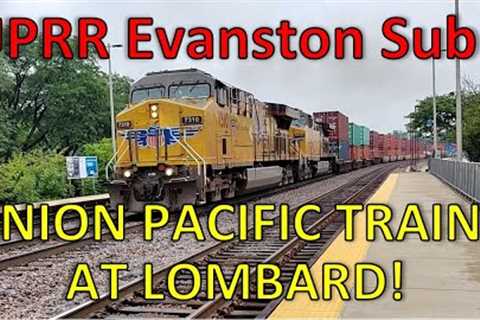 S2022E37 Union Pacific Trains at Lombard Hobbies. Model Train Layout in Action. Prototype Trains