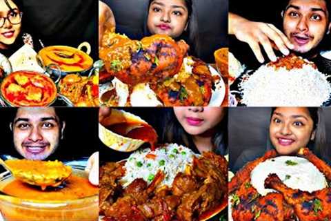 ASMR EATING SPICY CHICKEN CURRY, MUTTON CURRY, BIRIYANI, PANEER |BEST INDIAN FOOD MUKBANG|FoodShood|
