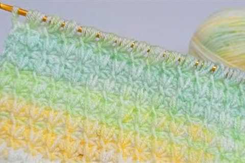 Super🤌Easy to knit,👌Very fun Tunusian Crochet Baby Blanket For Beginners/Süper Tunus İşi Kolay..