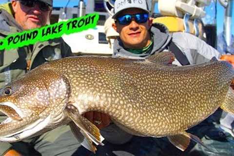 30 lbs LAKE TROUT (fishing 200 feet of water!)