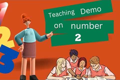 demo on number 2 for kg/how to teach number 2/number recognition activities @homeschooling ideas