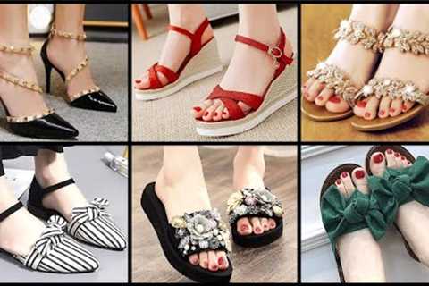 New sandal/flat shoes|| bridal heels || chappal design || #shoes #girlsshoes #sandals #flat #chappal