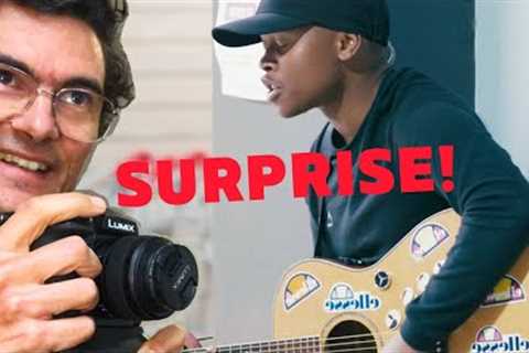 I SURPRISED a street performer with a PROFESSIONAL music video (cover of Impossible by Shontelle)