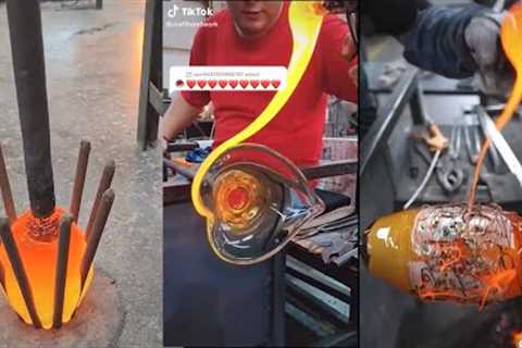 CREATING AMAZING GLASS SCULPTURES | GLASS BLOWING COMPILATION 🤩 Tiktok 2021 @crafthandwork