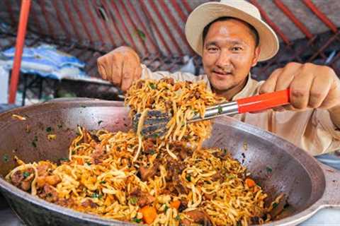 Street Food in Mongolia!! DANGEROUS Soviet Milk Can Mutton!!