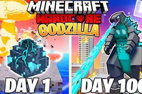 I Survived 100 DAYS as GODZILLA in HARDCORE Minecraft!