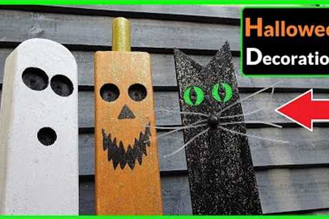 How to Make Wooden Halloween Decorations (Scrap Wood DIY Project)