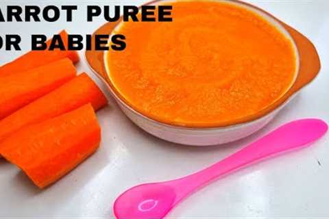 BEST BABY FOOD FOR 6 MONTHS+ ll HOMEMADE BABY FOOD RECIPE ll CARROT PUREE