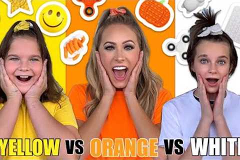YELLOW ✨🌙 VS ORANGE 🎃💥 VS WHITE 👻🤍 FIDGET SHOPPING CHALLENGE!