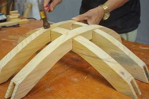 Extremely Ingenious Skills Curved Woodworking Craft Worker // Table Design With Inspiring Curves