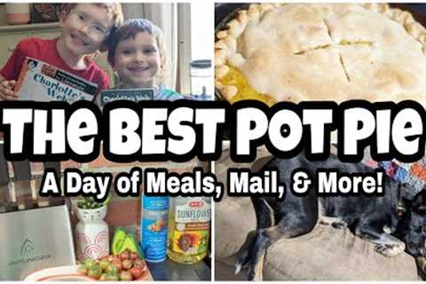 FULL DAY OF MEALS | Easy Cheesy Chicken Pot Pie | BUDGET FRIENDLY RECIPES | BFONDER Kitchen Knives!
