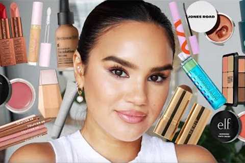 Full Face Of NEW Makeup | Elf, Tower28, Merit, TooFaced, Milk + more
