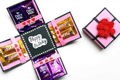 DIY Greeting Cards for Birthday / Chocolate explosion box tutorial / How to make Explosion Box