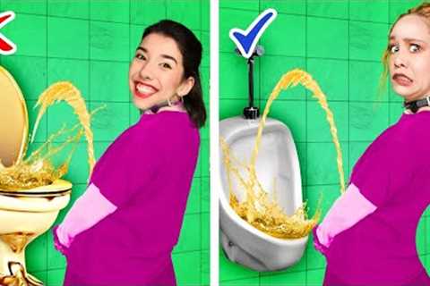Cool Rich Vs Poor Bathroom Gadgets || Funny Moments, Viral Gadget Recommendations by Kaboom GO
