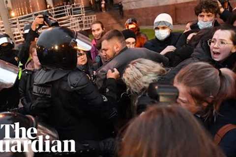 Anti-war protests break out across Russia after Putin announces partial mobilisation